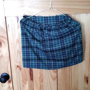Green plaid skirt